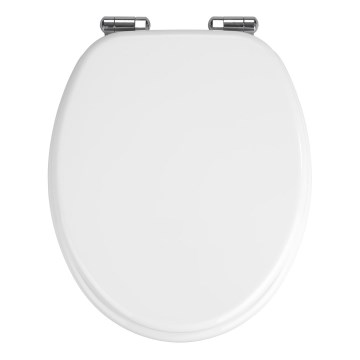 WENKO 22885100 - WC-Sitz URBIO 36 x 42,5 cm, weiß/silber