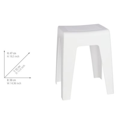 WENKO 22943100 - Hocker KUMBA 38x47 cm weiß