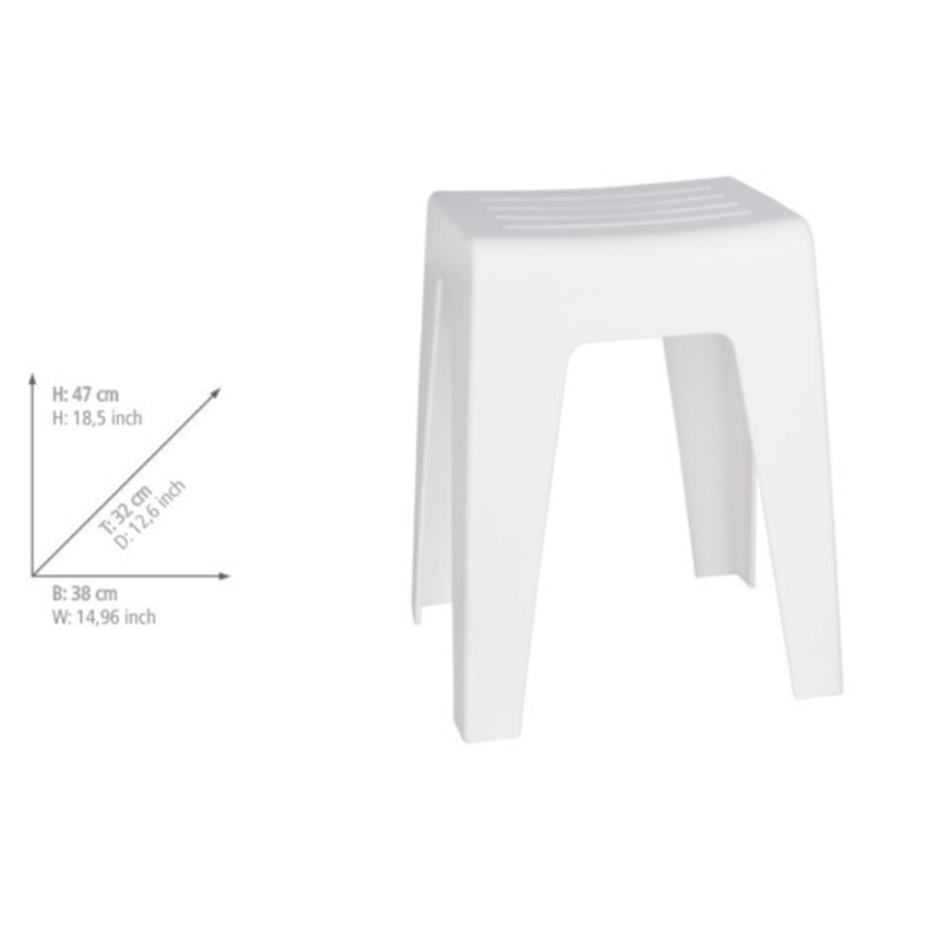 WENKO 22943100 - Hocker KUMBA 38x47 cm weiß
