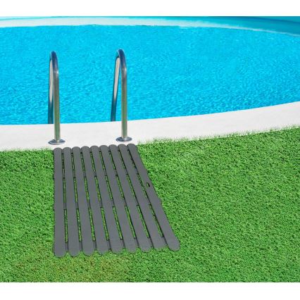 WENKO 22948100 - Fußmatte für Innen- und Außenbereich, 50 x 80 cm, Grau