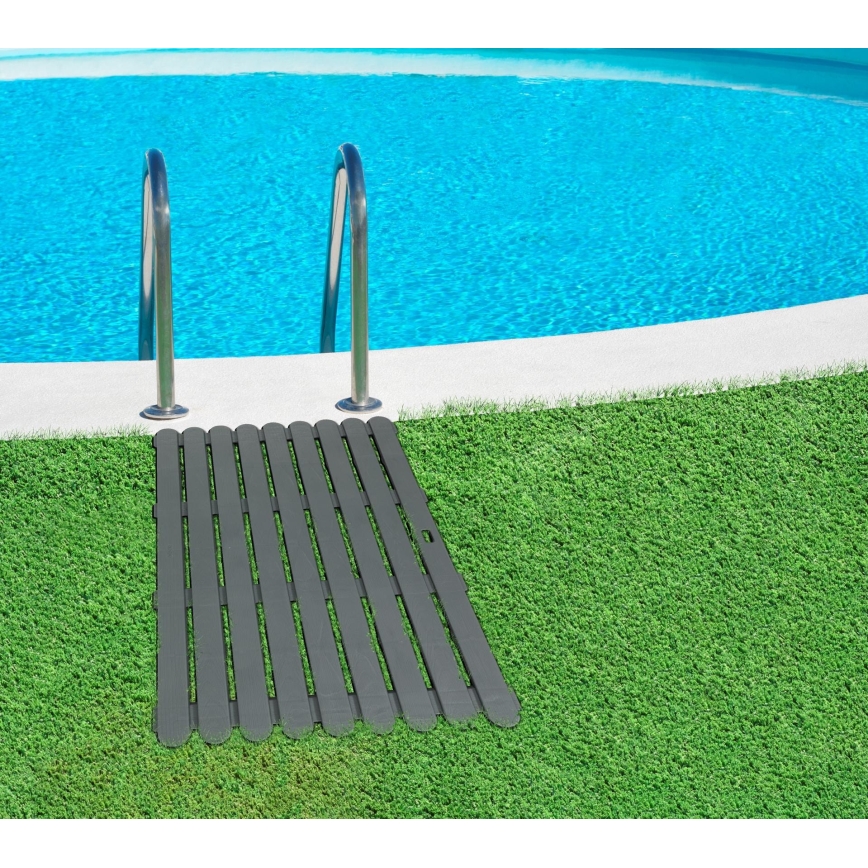 WENKO 22948100 - Fußmatte für Innen- und Außenbereich, 50 x 80 cm, Grau