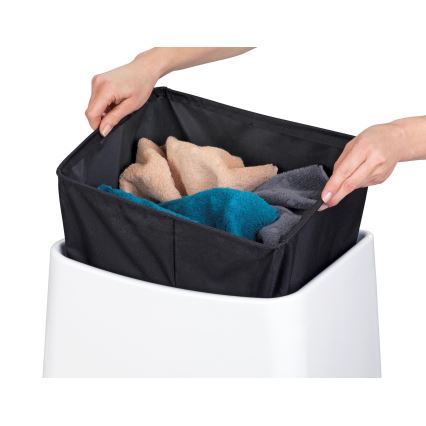 WENKO 22949100 - Hocker WING 45x48 cm weiß/schwarz