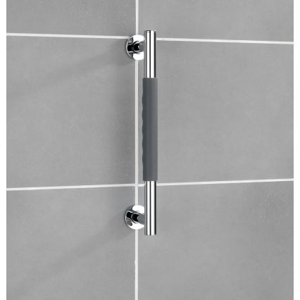 WENKO 23284100-SECURA-Griff 40,5 x 9 cm Edelstahl/Anthrazit/Glänzender Chrom