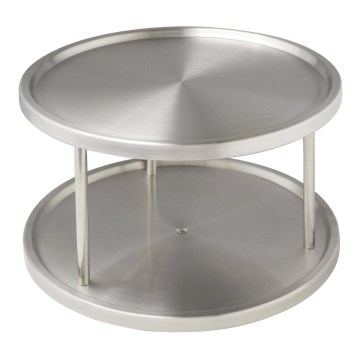 WENKO 2335100 - Schrank-Drehkarussell 26,5x15,5 cm Edelstahl/silber