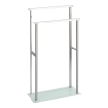 WENKO 23438100 - Handtuchständer DEBAR 20x83 cm Edelstahl/satiniert/weiß
