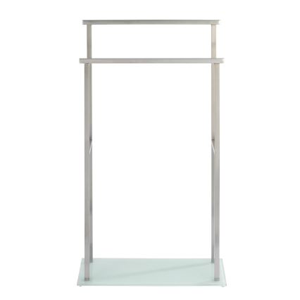 WENKO 23438100 - Handtuchständer DEBAR 20x83 cm Edelstahl/satiniert/weiß