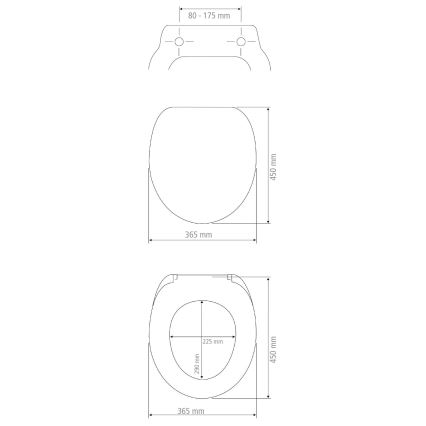 WENKO 23532100 - WC-Sitz, belastbar bis 300/350 KG, 36,5x45 cm, mehrfarbig/silberfarben