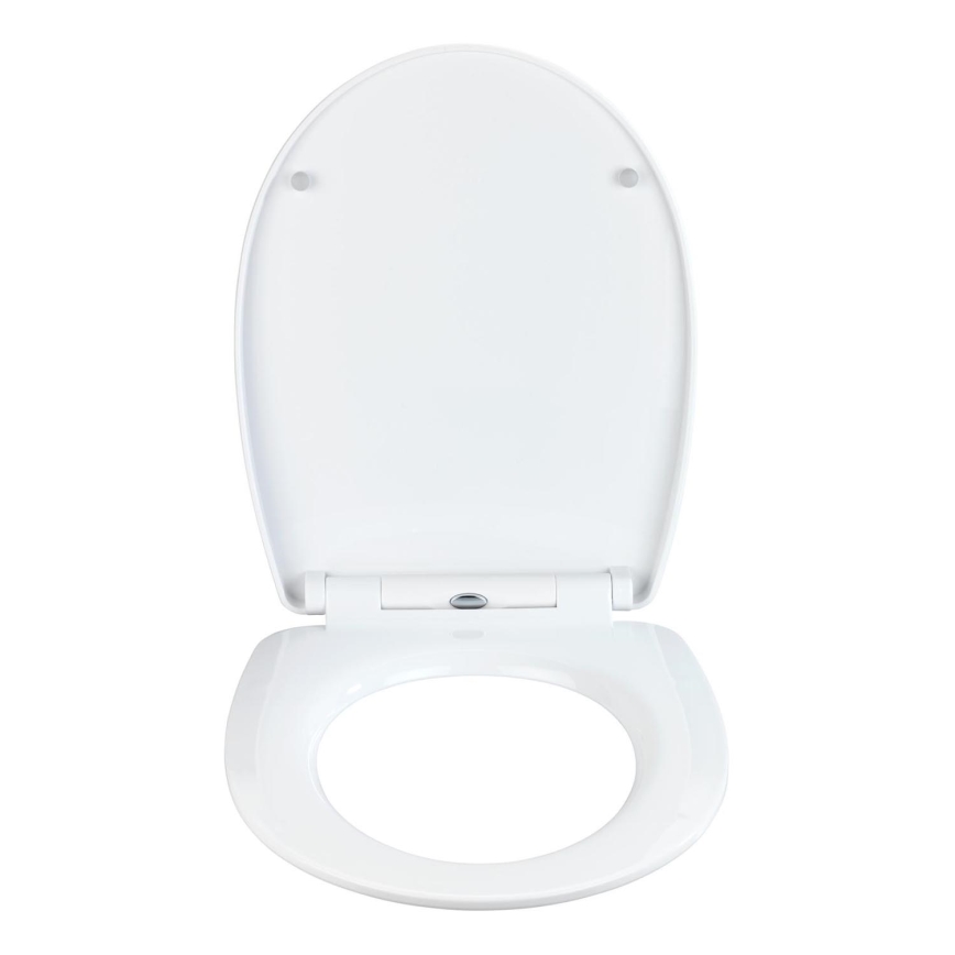 WENKO 23533100-WC WC-Sitz, belastbar 300/350 kg, 36,5x45 cm, mehrfarbig/silber