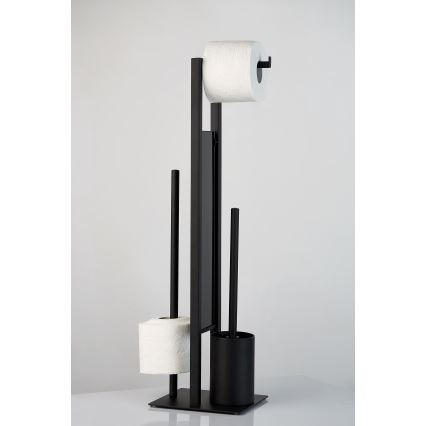 WENKO 23708100 - WC-Bürste RIVALTA 18 x 70 cm schwarz