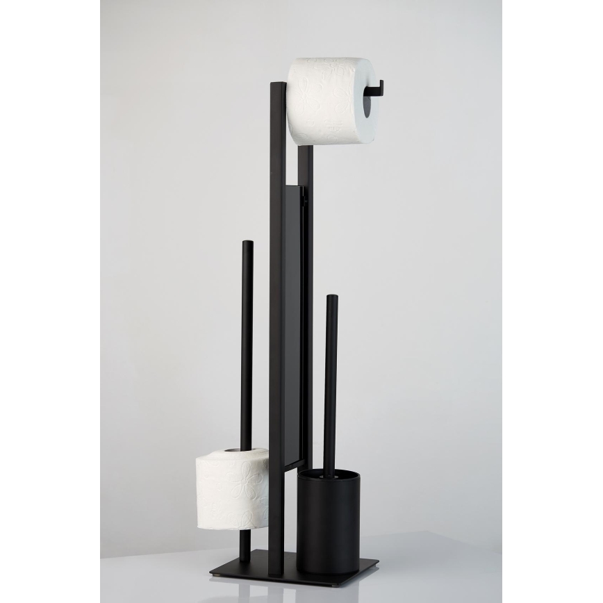 WENKO 23708100 - WC-Bürste RIVALTA 18 x 70 cm schwarz