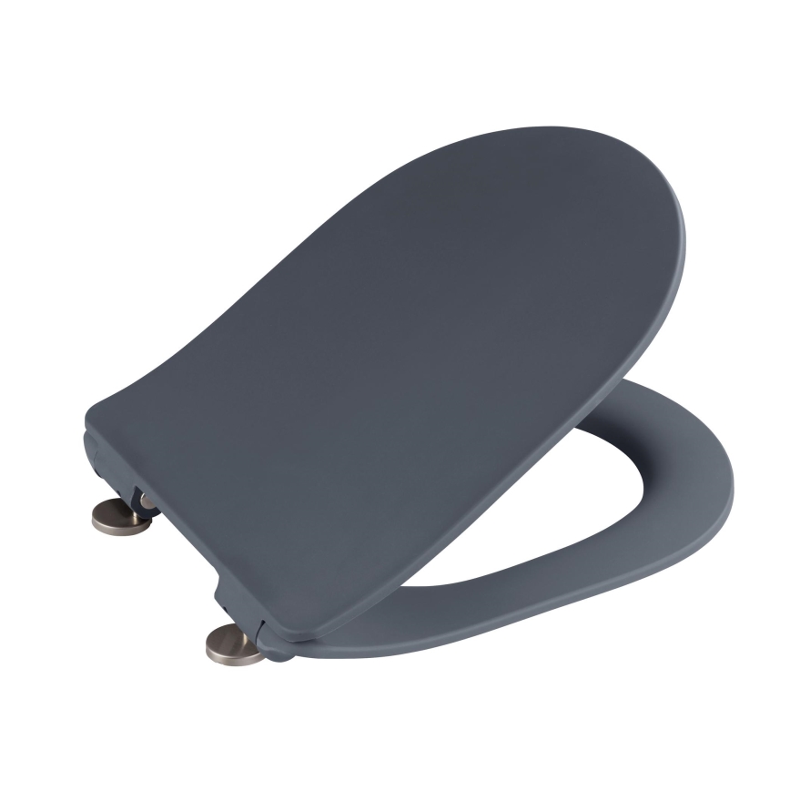 WENKO 23828100-WC WC-Sitz SEDILO 45,2x36,2 cm grau/silber