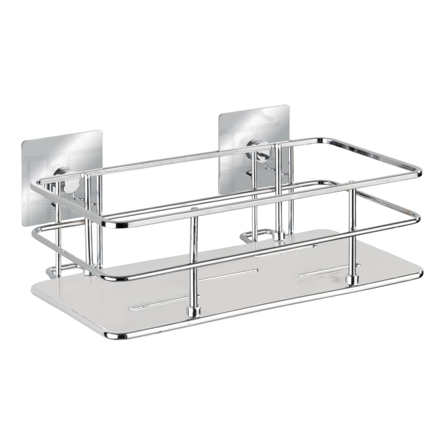 WENKO 23854800-TURBO-LOC QUADRO ED. Ablage 24x14,5 cm Edelstahl/Glanzchrom