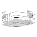 WENKO 23856800-Ablage TURBO-LOC QUADRO ED. 27,5 x 19,3 cm Edelstahl/Glanzchrom