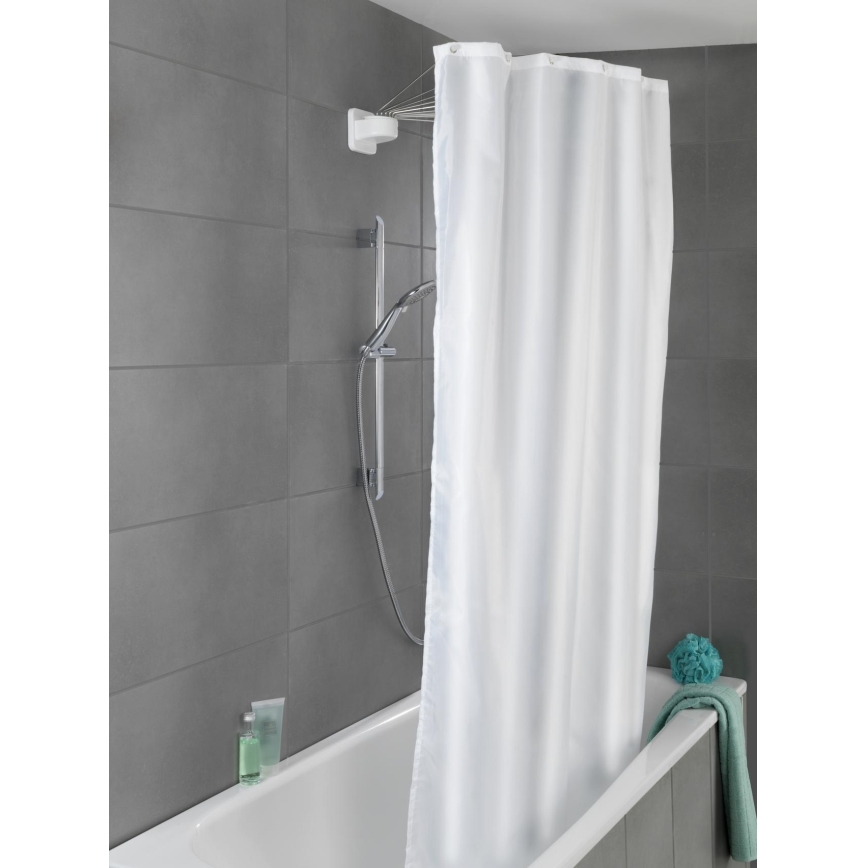 WENKO 23863100 - Duschhalter 96x72 cm Edelstahl/weiß