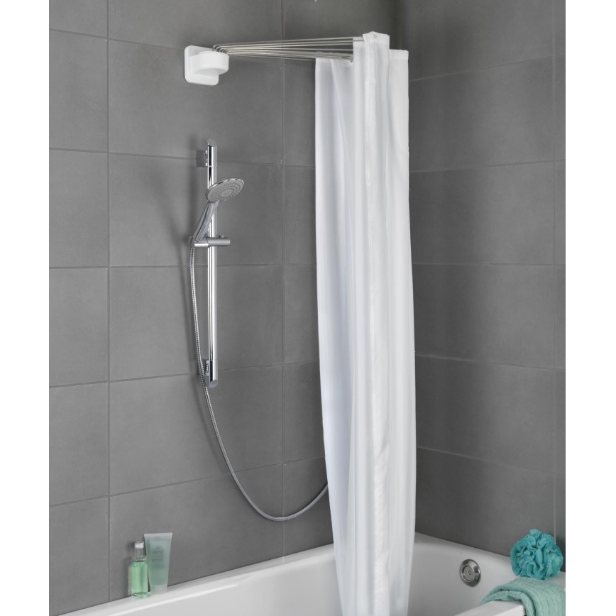 WENKO 23863100 - Duschhalter 96x72 cm Edelstahl/weiß