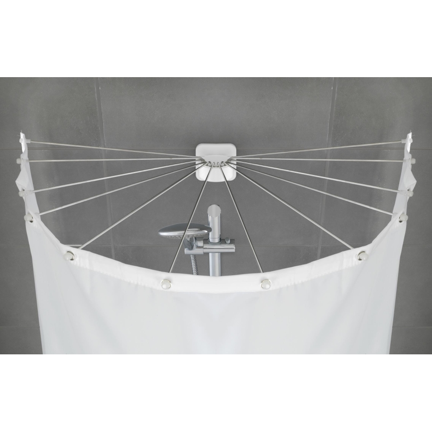 WENKO 23863100 - Duschhalter 96x72 cm Edelstahl/weiß
