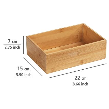 WENKO 23920100 - Tablett TERRA 22x15 cm braun