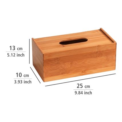WENKO 23925100 - Taschentuchbox TERRA 25 x 13 cm, braun