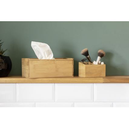 WENKO 23925100 - Taschentuchbox TERRA 25x13 cm braun