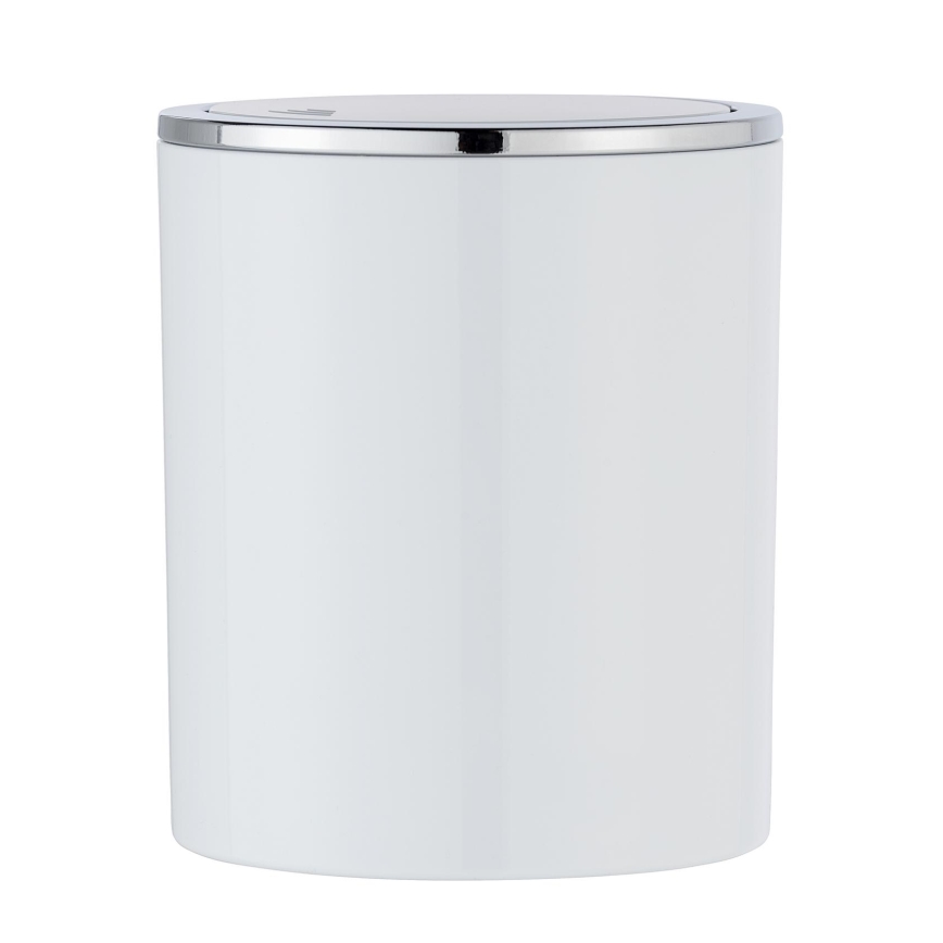 WENKO 23930100 - Korb INCA 14 x 16,8 cm weiß/glänzender Chrom