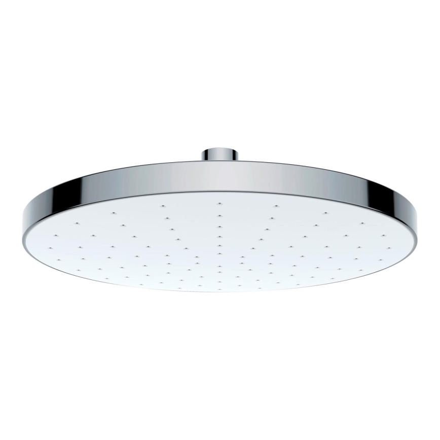 WENKO 24000100-Duschkopf AUTOMATISCHE REINIGUNG 22,5x22,5 cm glänzender Chrom/Weiß