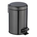 WENKO 24035100 - Abfalleimer LEMAN 17 x 25 cm Edelstahl/schwarz
