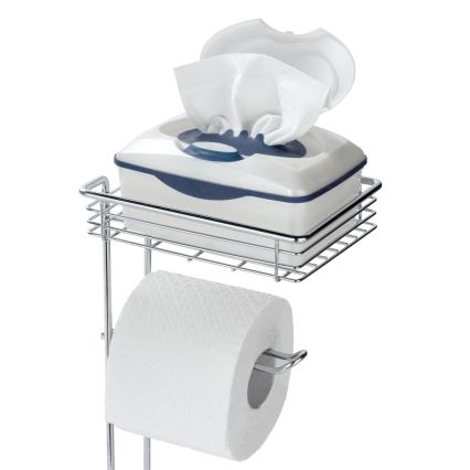 WENKO 24074800 - Toilettenpapierhalter 16x59 cm, Hochglanz-Chrom