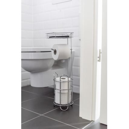 WENKO 24074800 - Toilettenpapierhalter 16x59 cm, Hochglanz-Chrom