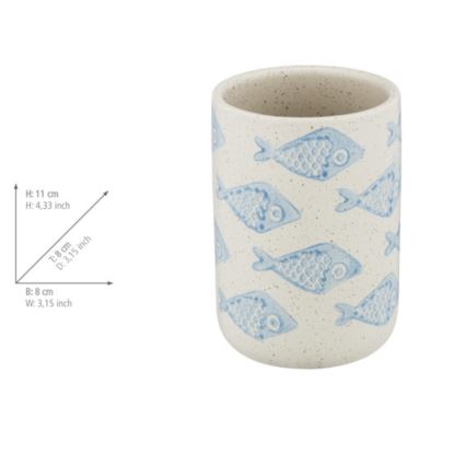 WENKO 24310100 - Becher AQUAMARIN 8x11 cm beige