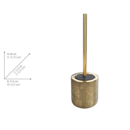 WENKO 24403100 - WC-Bürste RIVARA 11,5 x 40 cm goldfarben