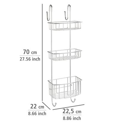 WENKO 24422100 - Ablage OLESI 22,5x70 cm Edelstahl/silber