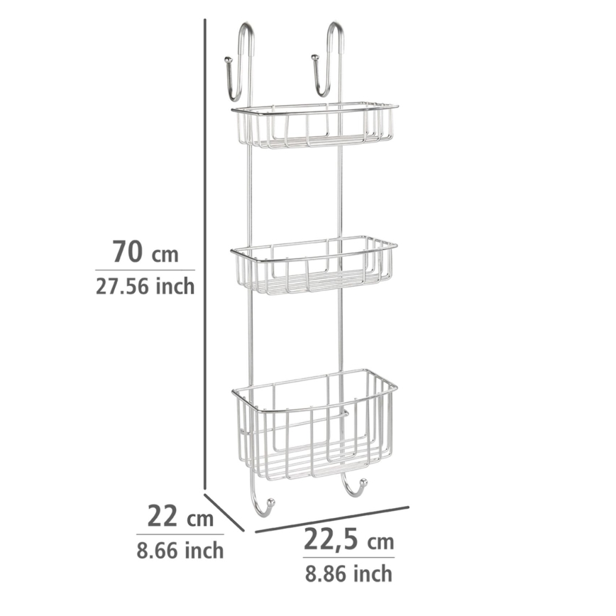 WENKO 24422100 - Ablage OLESI 22,5x70 cm Edelstahl/silber