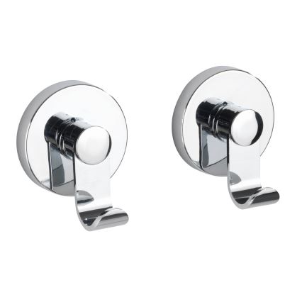 WENKO 24466100-Haken VACUUM-LOC 6x7 cm glänzendes Chrom