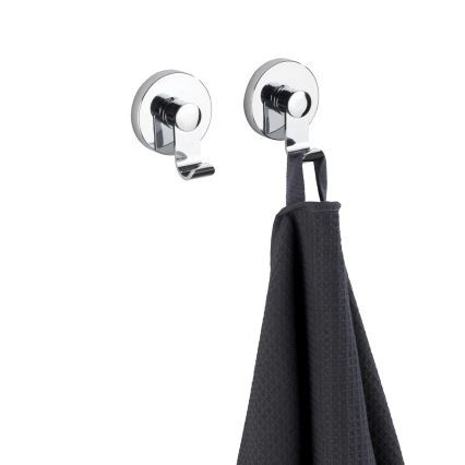 WENKO 24466100-Haken VACUUM-LOC 6x7 cm glänzendes Chrom