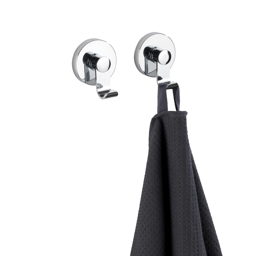 WENKO 24466100-Haken VACUUM-LOC 6x7 cm glänzendes Chrom