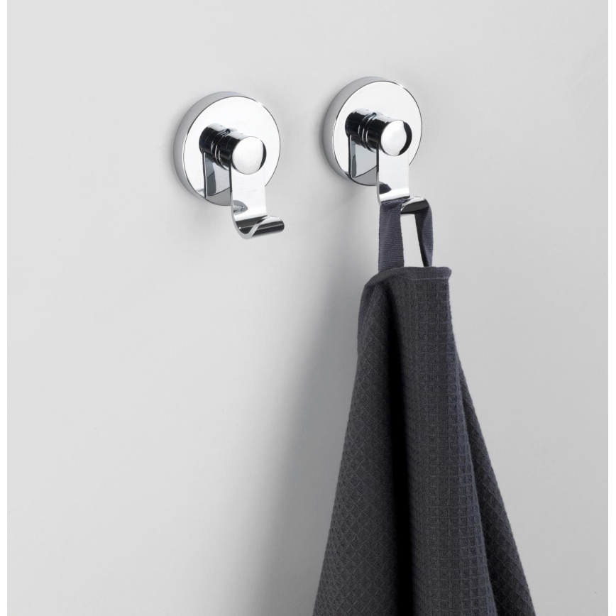 WENKO 24466100-Haken VACUUM-LOC 6x7 cm glänzendes Chrom