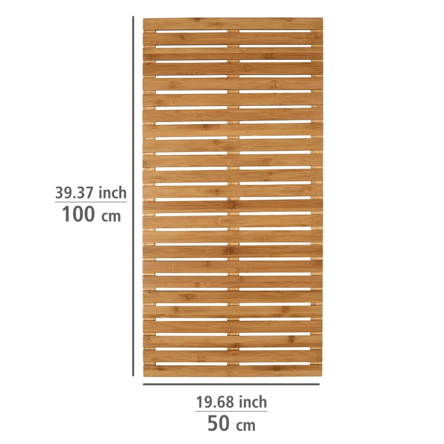 WENKO 24611100 - Fußmatte BAMBUSA 100 x 50 cm, braun