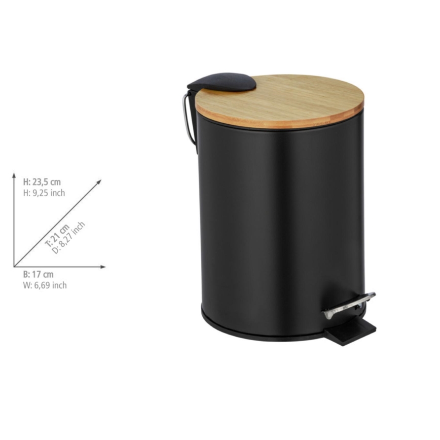 WENKO 24696100 - Korb TORTONA 17x21 cm schwarz/braun