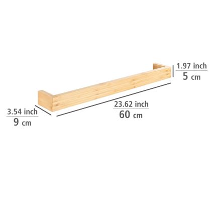 WENKO 24742100 - Handtuchhalter BAMBUSA 60x9 cm braun