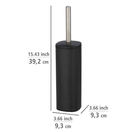 WENKO 24778100 - WC-Bürste ALASSIO 9,3x39,2 cm Edelstahl/schwarz