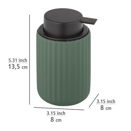 WENKO 24807100 - Seifenspender BELLUNO 8x13,5 cm grün/schwarz