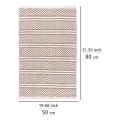 WENKO 24868100 - Badematte SHAKI 50 x 80 cm beige/weiß