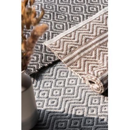 WENKO 24868100 - Badematte SHAKI 50 x 80 cm beige/weiß