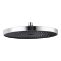WENKO 24910100 - Duschkopf SOFTWATER 26x26 cm glänzender Chrom/schwarz