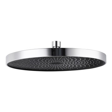 WENKO 24910100 - Duschkopf SOFTWATER 26x26 cm glänzender Chrom/schwarz