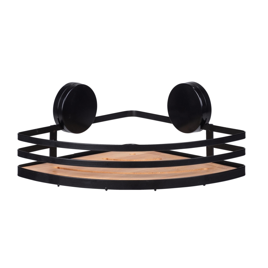 WENKO 24980800-Regal ALBA 27,3 x 21 cm schwarz/braun