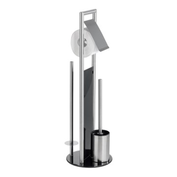 WENKO 24981800 - WC-Set RAVINA 20x70 cm Edelstahl/silber