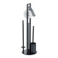WENKO 24982800 - WC-Set RAVINA 20x70 cm Edelstahl/schwarz