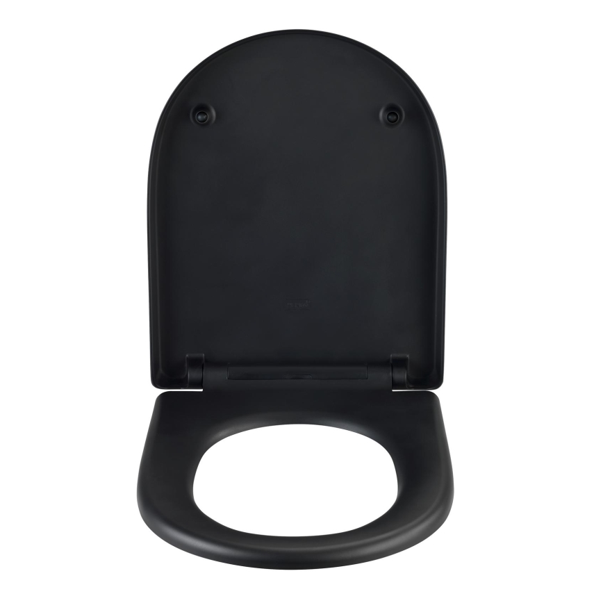 WENKO 24989100 - WC-Sitz EXKLUSIV 36,5 x 45 cm schwarz/silber