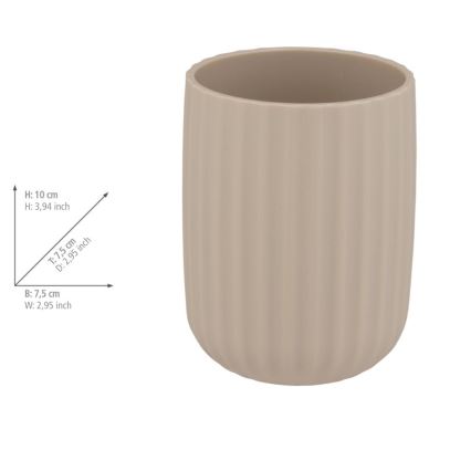 WENKO 25183100 - Becher AGROPOLI 7,5x10 cm beige